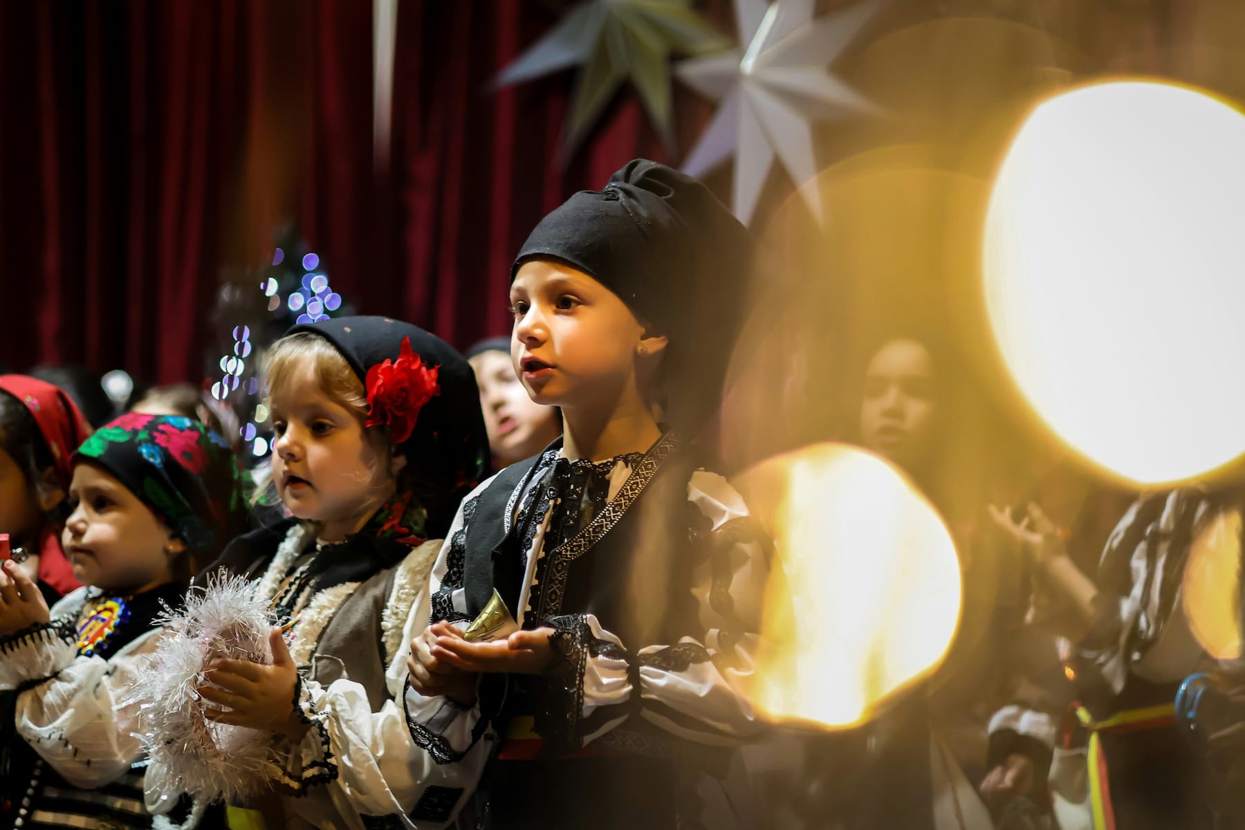 Kids singing Christmas Carols