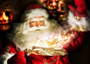 Santa opening his big magic bag